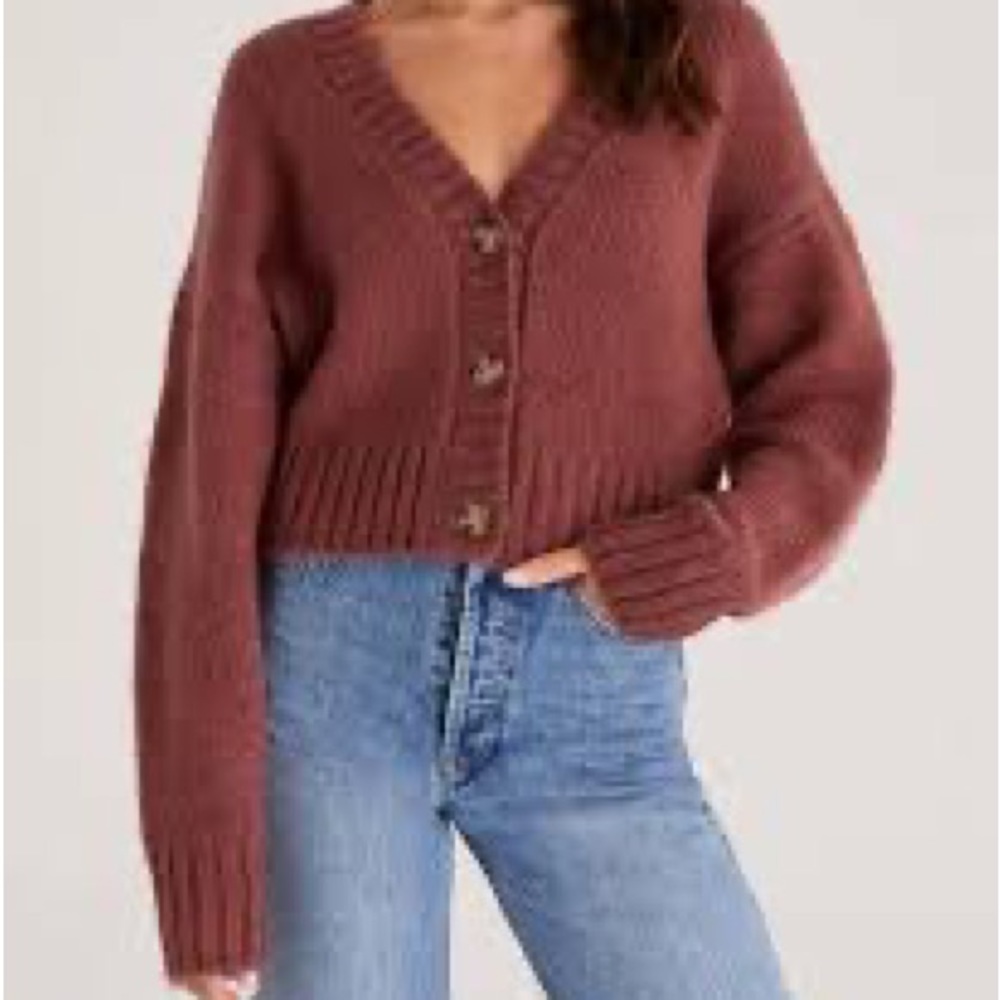 Zsupply Allegra cardigan in berry
